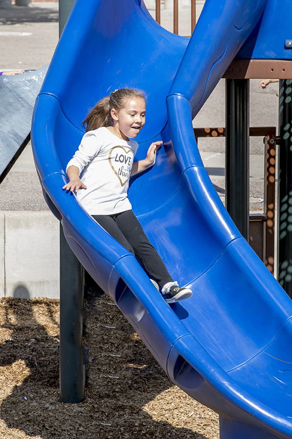 girl on slide