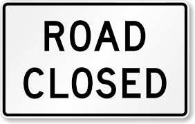 road closed sign